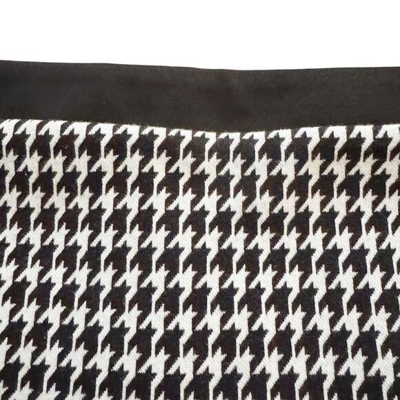 Talbots Pencil Skirt Women's Sz 6 Black white Houndstooth cotton blend preppy - Picture 3 of 14